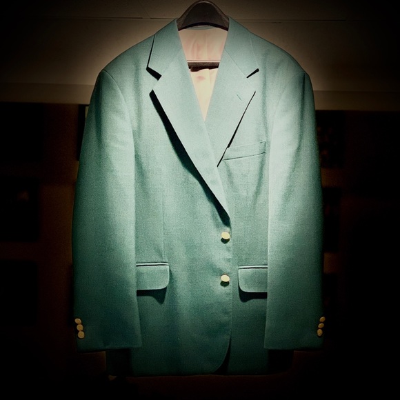 Vintage Green Jacket Master’s Style Sz 42R gold - Picture 2 of 6